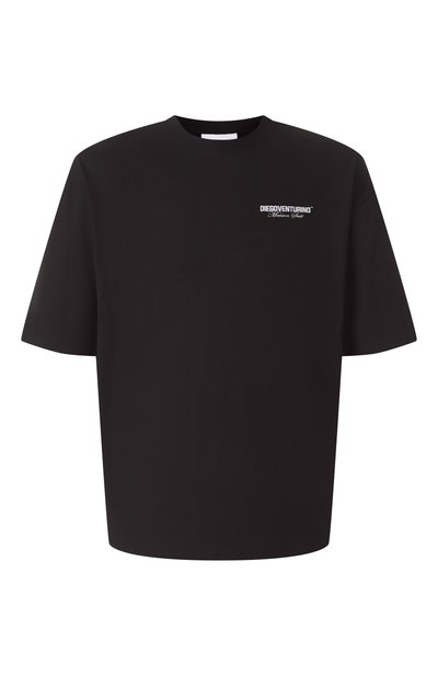 Мужская хлопковая футболка DIEGO VENTURINO, арт. DVTS0L0G0