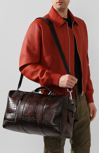 Кожаная дорожная сумка BERLUTI коричневого цвета по цене 299000 руб., арт. M202360, фото 5 Кожаная дорожная сумка BERLUTI, арт. M202360, фото 5