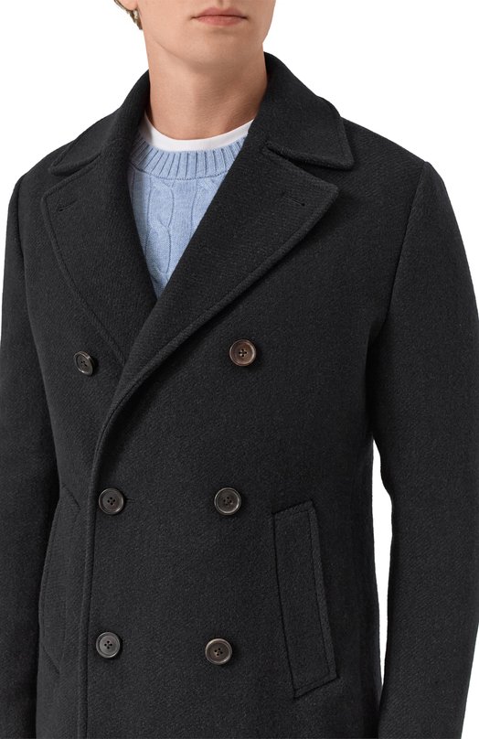 Шерстяное пальто Corneliani 261204-2612204 Синий  261204-2612204 Фото 5