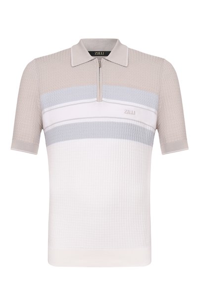 Поло из шелка и хлопка ZILLI, арт. KZP002M0107VFSTR0, фото 1