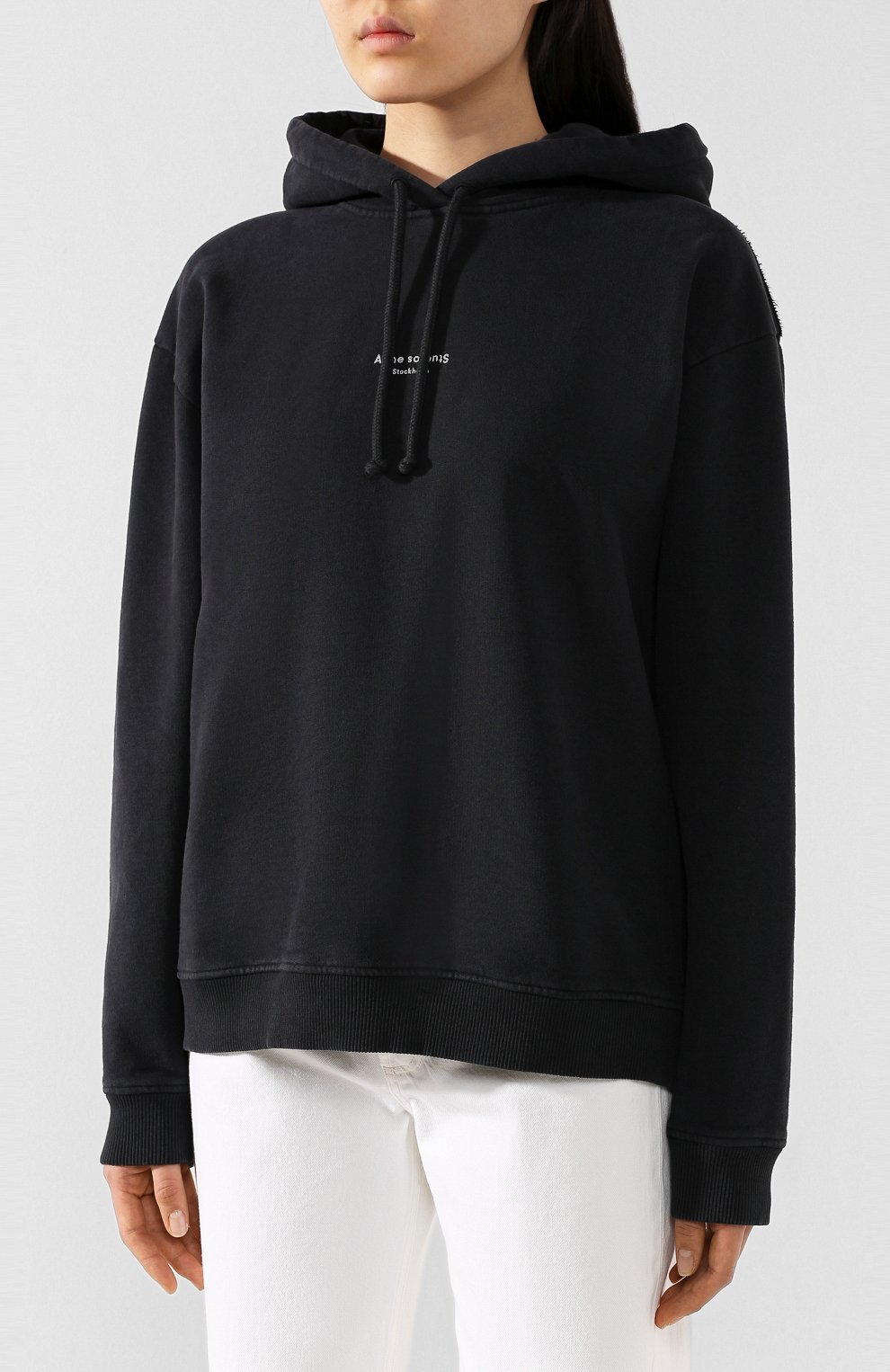 Хлопковое худи ACNE STUDIOS, арт. AI0049/W, фото 3