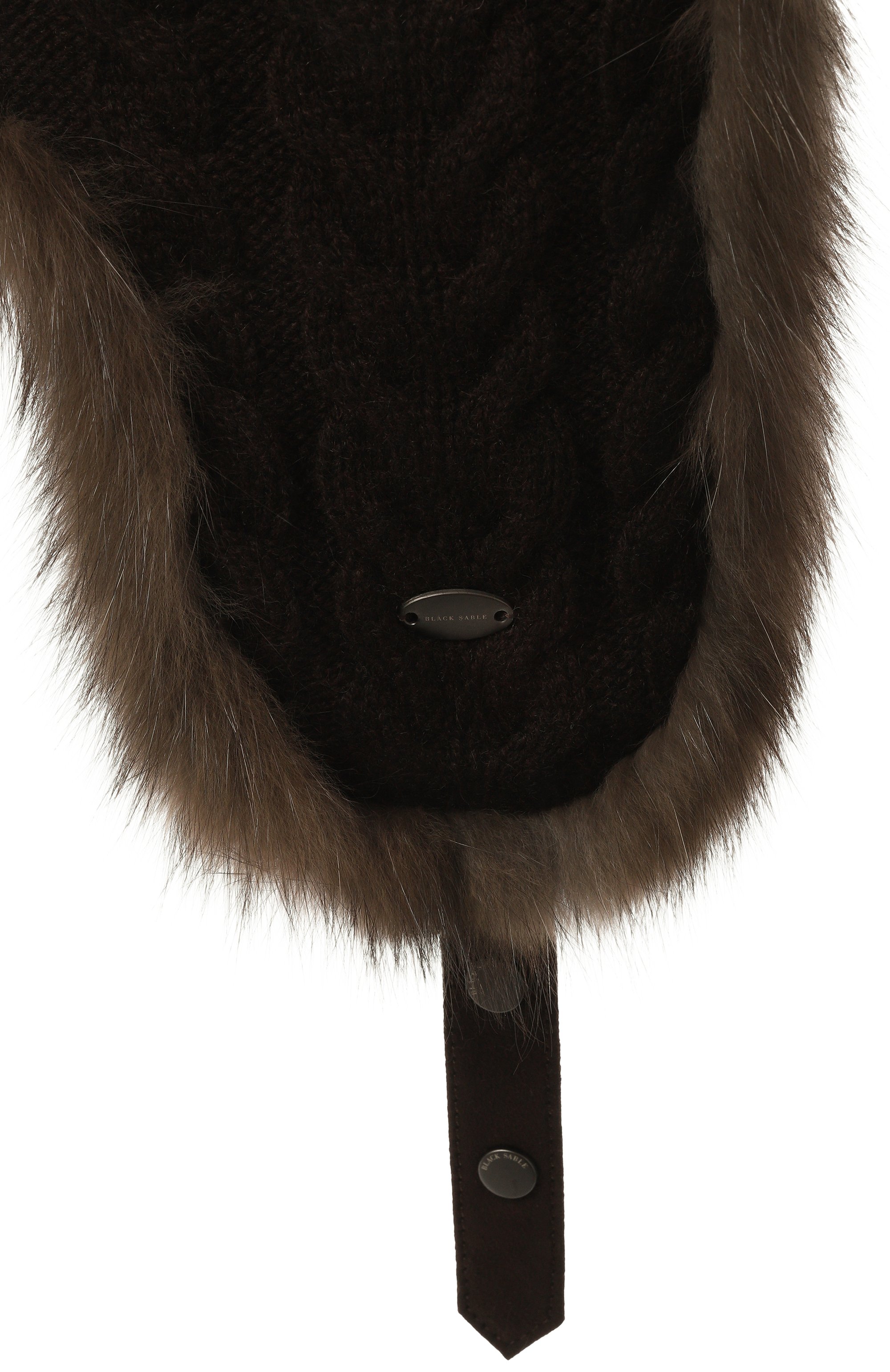 Шапка-ушанка с отделкой из меха соболя BLACK SABLE, арт. BS-24005G, фото 4