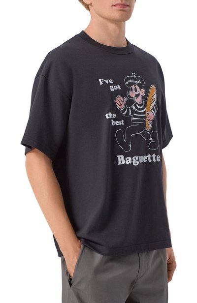 Хлопковая футболка DOMREBEL черного цвета по цене 22100 руб., арт. M BAGUETTE/T-SHIRT, фото 3 Хлопковая футболка DOMREBEL, арт. M BAGUETTE/T-SHIRT, фото 3