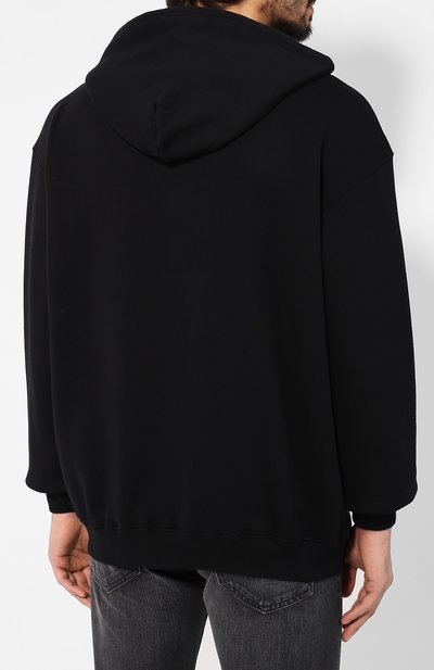 Хлопковое худи BALENCIAGA черного цвета по цене 51500 руб., арт. 570811/TGV68, фото 4 Хлопковое худи BALENCIAGA, арт. 570811/TGV68, фото 4