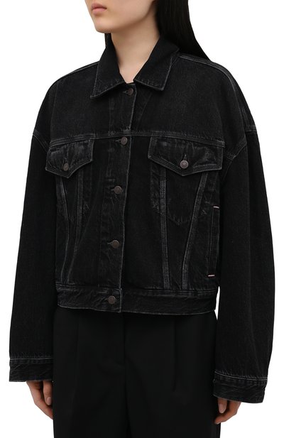 Джинсовая куртка ACNE STUDIOS черного цвета по цене 32500 руб., арт. A90302, фото 3 Джинсовая куртка ACNE STUDIOS, арт. A90302, фото 3