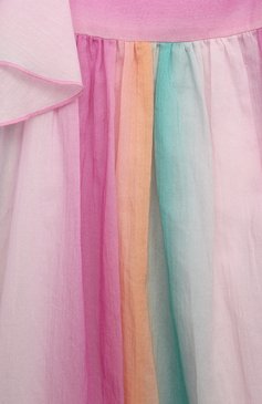 Детское хлопковое платье CHLOÉ разноцветного цвета, арт. C20065/2A-5A | Фото 3 (Материал внешний: Хлопок; Рукава: Короткие; Девочки Кросс-КТ: Платье-одежда; Случай: Повседневный; Ростовка одежда: 4 года | 104 см)