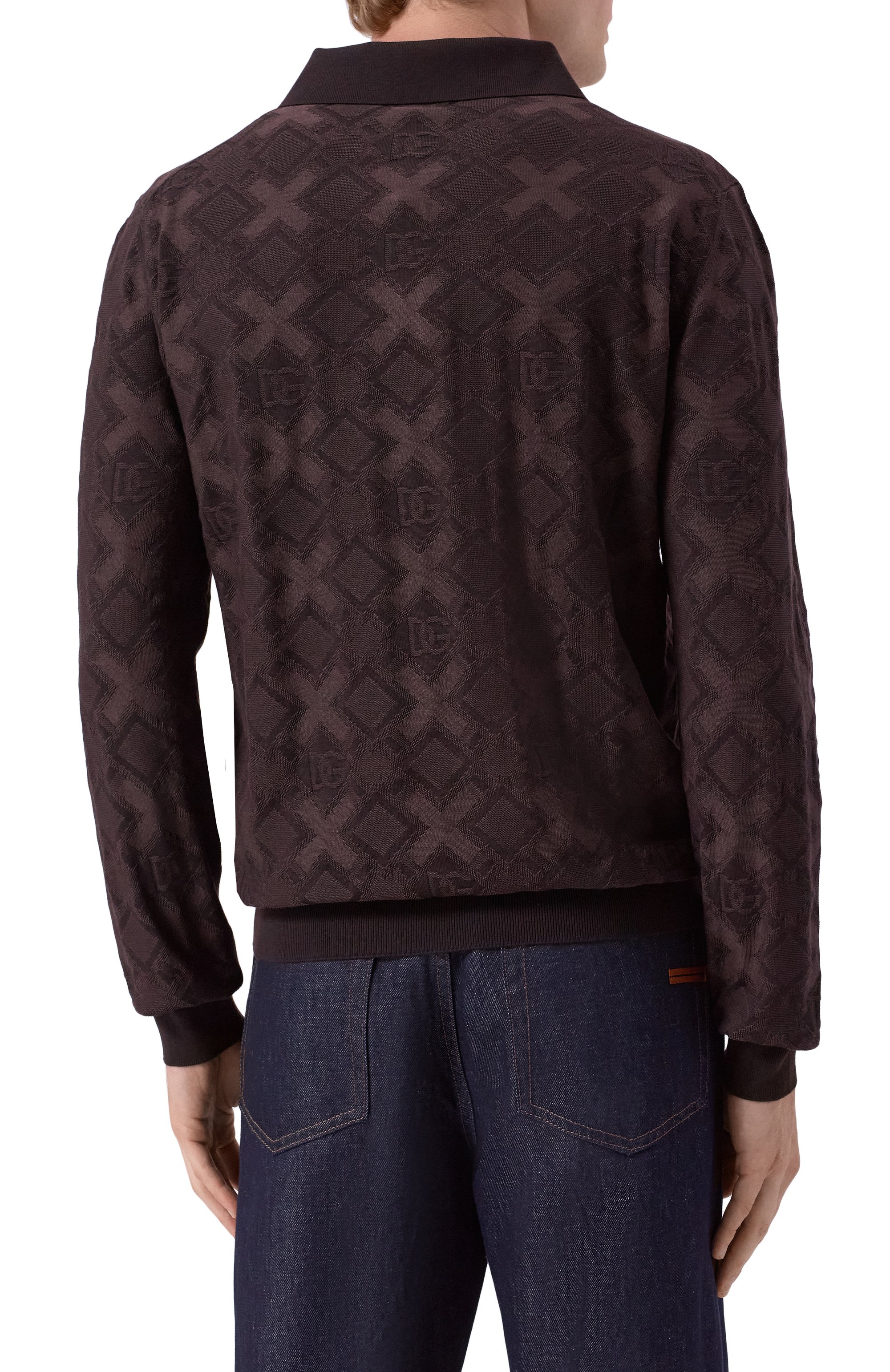 Поло из шерсти и шелка DOLCE & GABBANA, арт. GXZ25T/JGMAB, фото 4