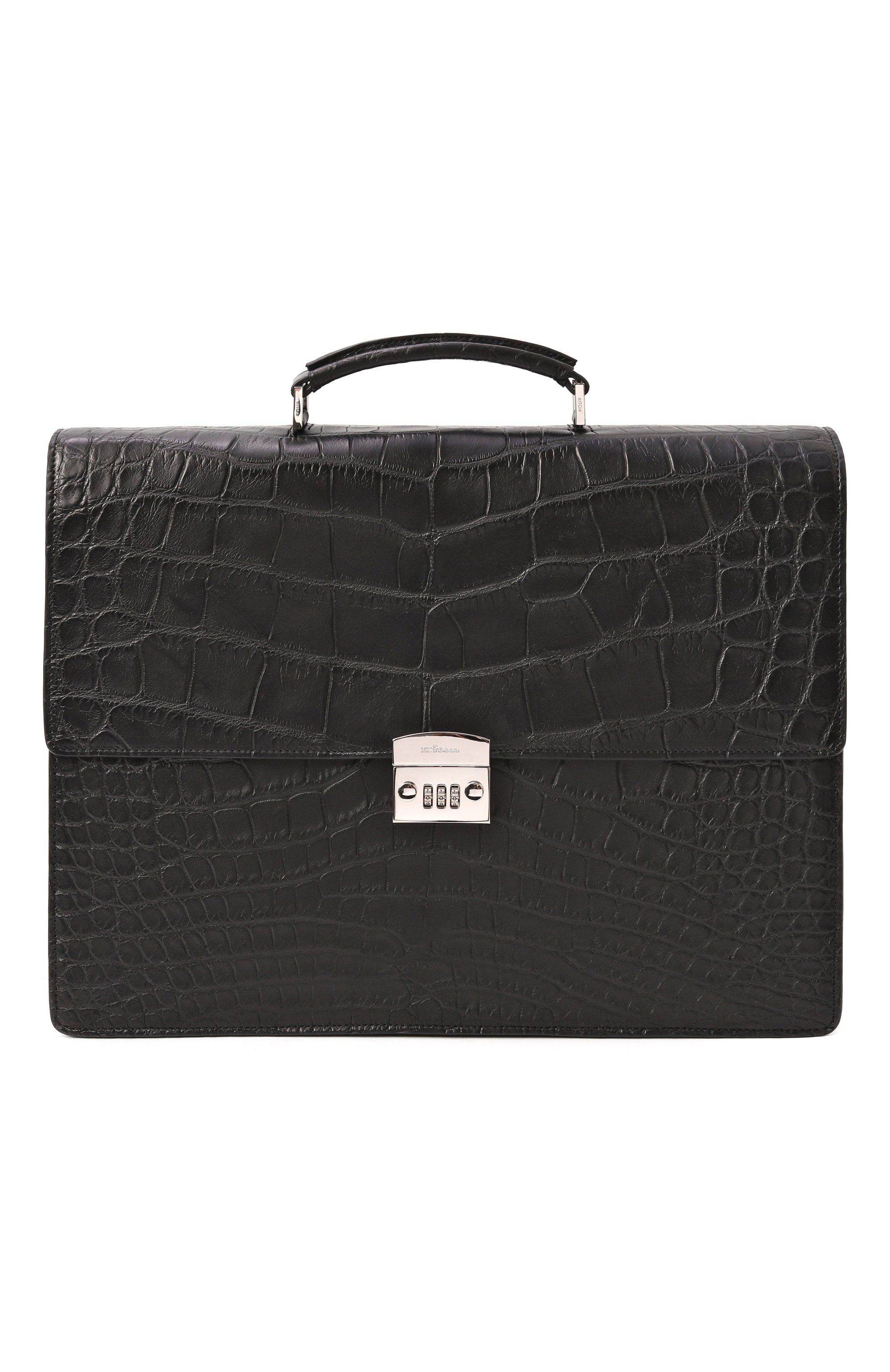 Портфель из кожи аллигатора KITON, арт. UBA0072N0073002000, фото 1