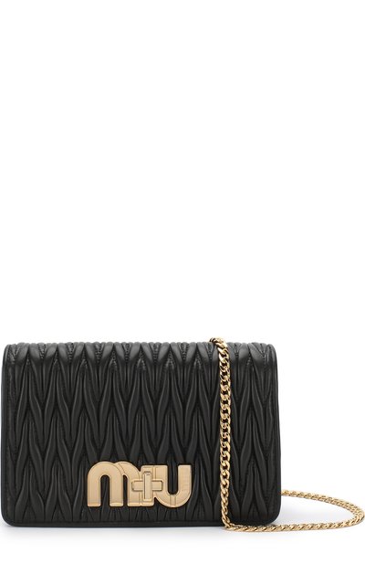 Кожаная сумка на цепочке MIU MIU, арт. 5BF069-N88-F0632-OCO, фото 4