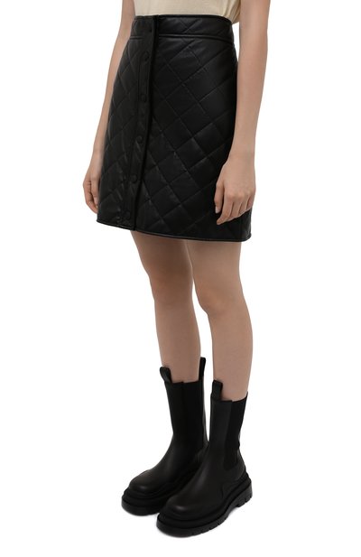 Юбка из экокожи MSGM черного цвета по цене 26050 руб., арт. 3141MDD23 217616, фото 3 Юбка из экокожи MSGM, арт. 3141MDD23 217616, фото 3