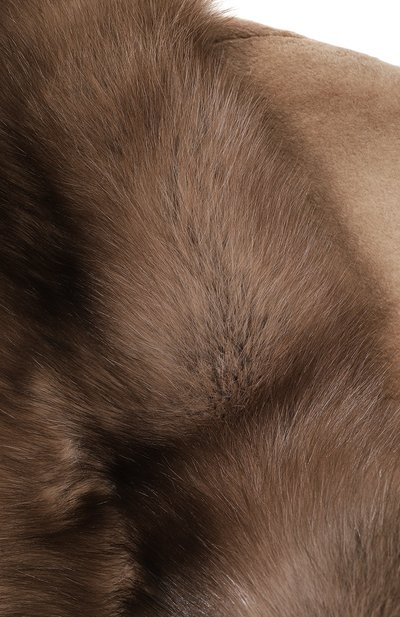 Меховая косынка из норки и соболя VICTORIA KUSENKOVA бежевого цвета по цене 365420 руб., арт. 041913694032, фото 4 Меховая косынка из норки и соболя VICTORIA KUSENKOVA, арт. 041913694032, фото 4