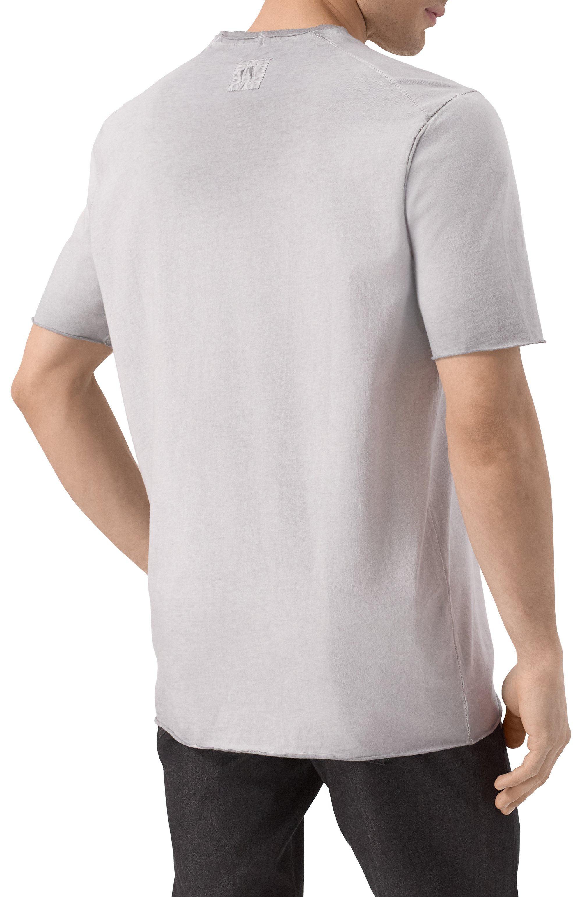 Хлопковая футболка HANNES ROETHER светло-серого цвета по цене 15000 руб., арт. D35DAY.242.213, фото 4 Хлопковая футболка HANNES ROETHER, арт. D35DAY.242.213, фото 4