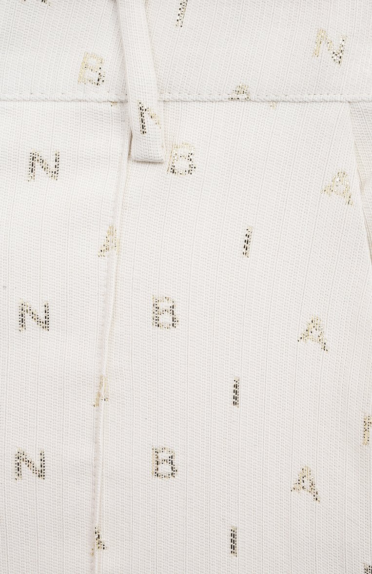 Детские брюки BALMAIN белого цвета, арт. BU6B20 | Фото 3 (Нос: Не проставлено; Материал внешний: Вискоза, Синтетический материал; Случай: Повседневный)