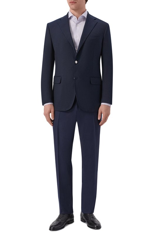 Шерстяные брюки BOSS Camel 50509909 Синий  50509909 Фото 2