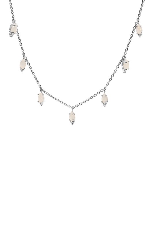 Колье Water с лунными камнями Moonka wt-nl-mns Серебряный  wt-nl-mns Фото 3