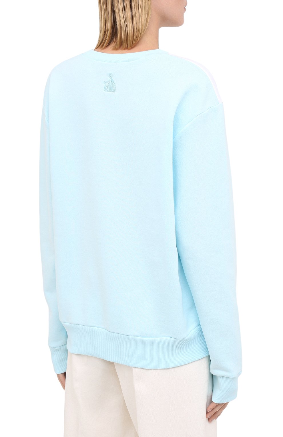 Хлопковый свитшот LANVIN голубого цвета по цене 61750 руб., арт. RW-T0637J-JR19-A20, фото 4 Хлопковый свитшот LANVIN, арт. RW-T0637J-JR19-A20, фото 4