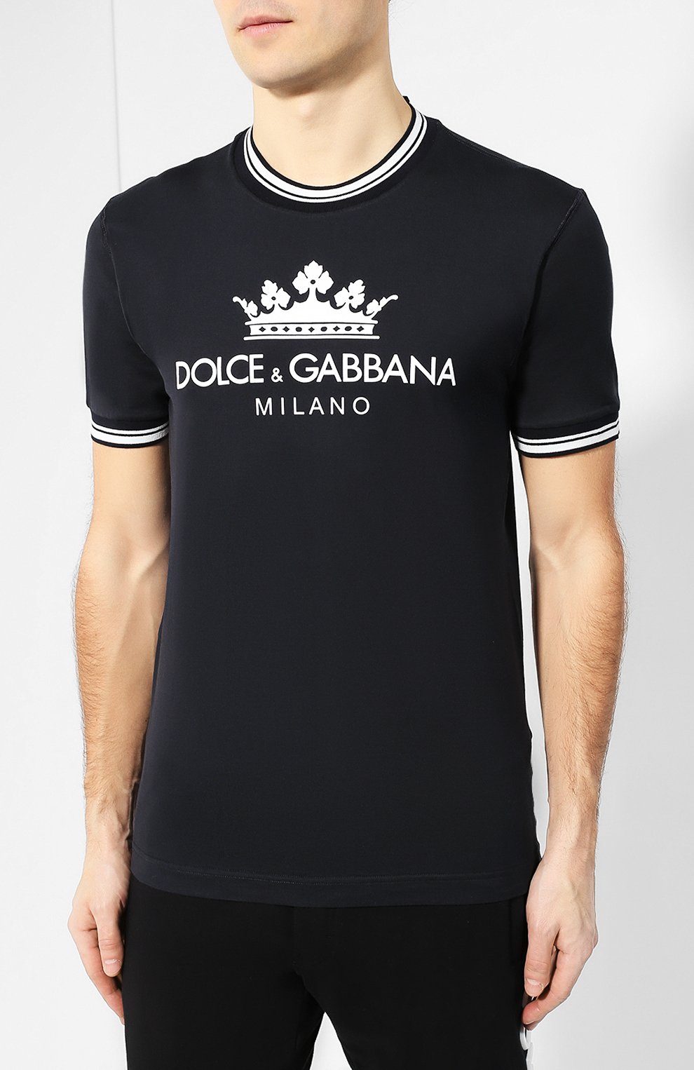 Хлопковая футболка  DOLCE & GABBANA, арт. G8IR4T/FU7EQ, фото 3