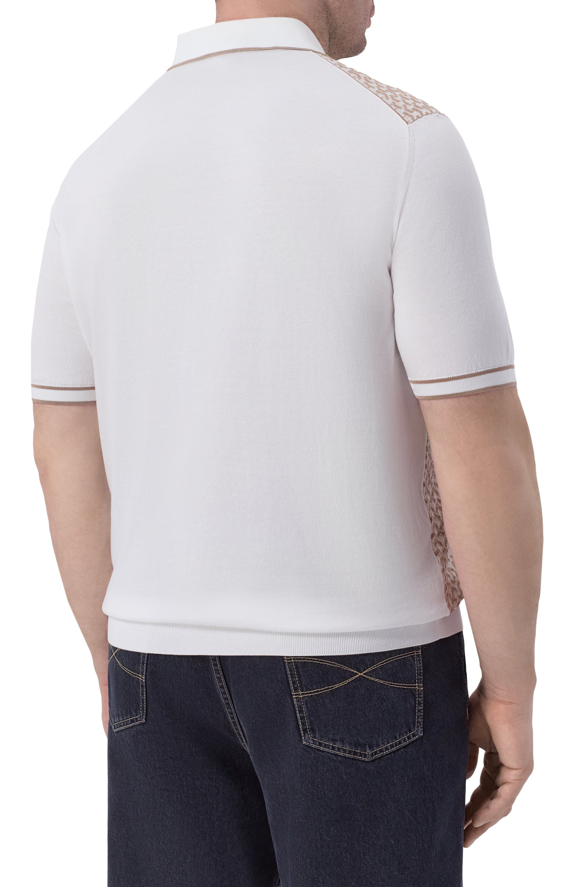 Поло из хлопка и шелка STEFANO RICCI, арт. K212037P31/F26193, фото 4