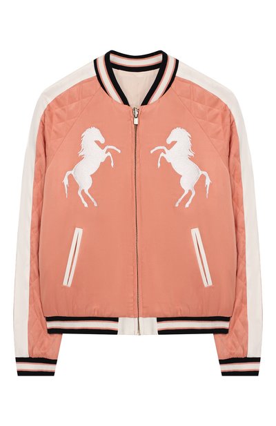 Двусторонний бомбер CHLOÉ розового цвета по цене 24150 руб., арт. C16337/6A-12A, фото 1 Двусторонний бомбер CHLOÉ, арт. C16337/6A-12A, фото 1