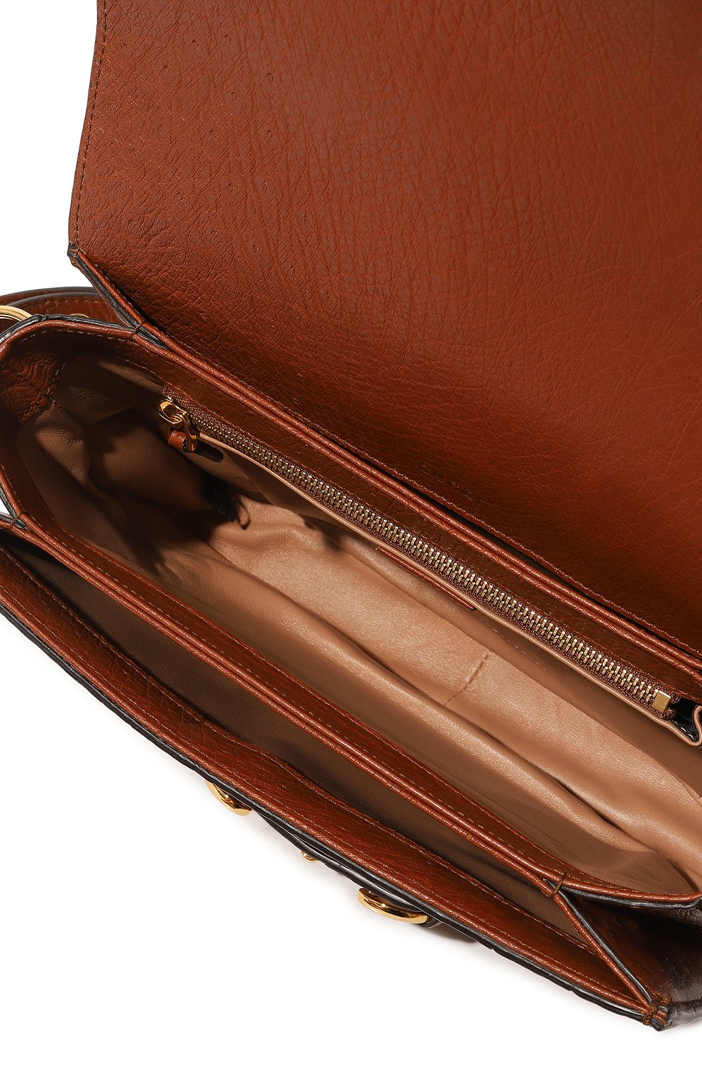 Сумка 1955 horsebit small из кожи страуса GUCCI, арт. 602204 EY00G, фото 5