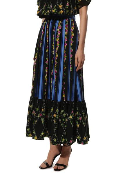 Хлопковая юбка MSGM синего цвета по цене 49950 руб., арт. 3241MDD16 227150, фото 4 Хлопковая юбка MSGM, арт. 3241MDD16 227150, фото 4