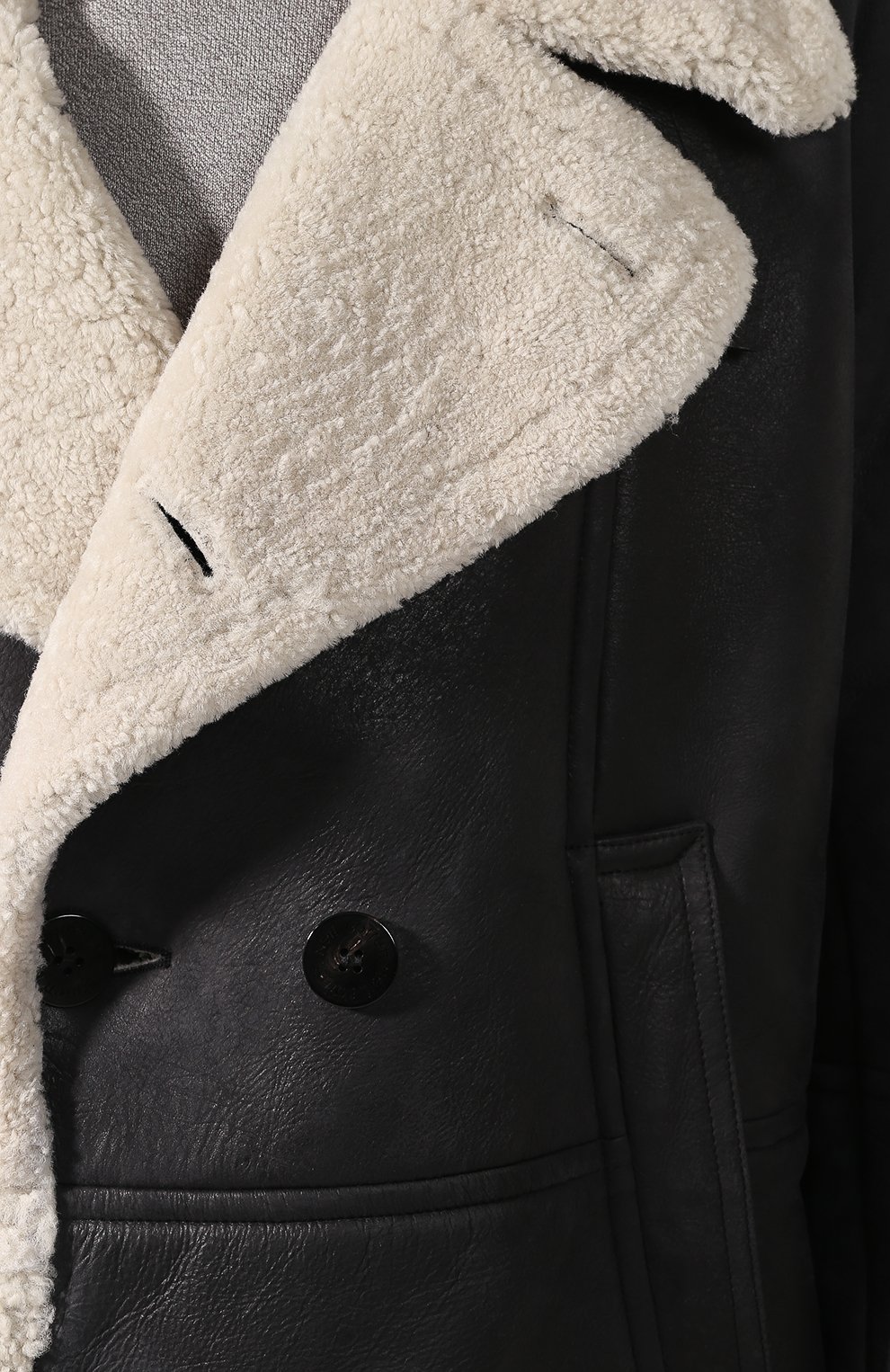 Двубортная дубленка на пуговицах с отложным воротником NEIL BARRETT, арт. BPE562/H708, фото 5