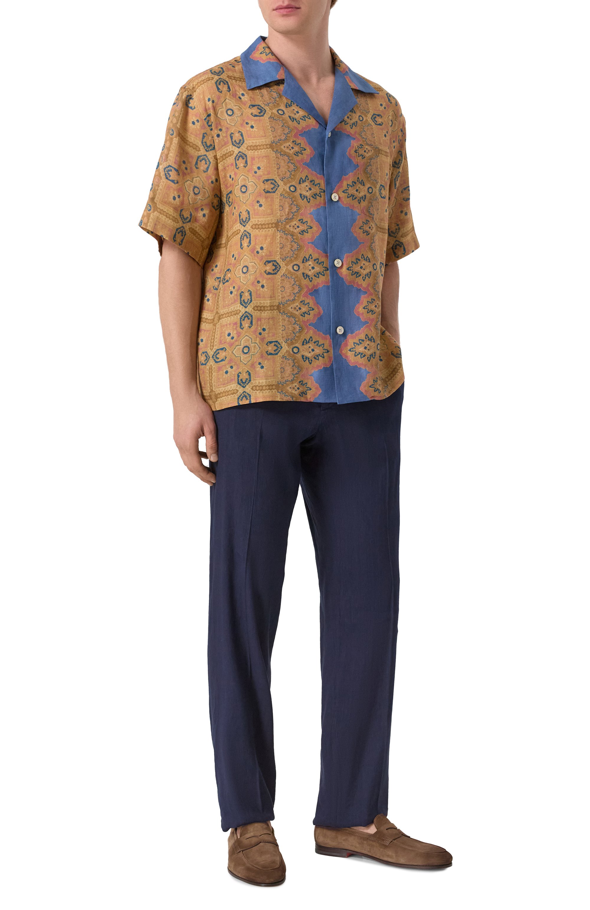 Льняная рубашка VALENTINO, арт. 6V3AA111AMW, фото 2