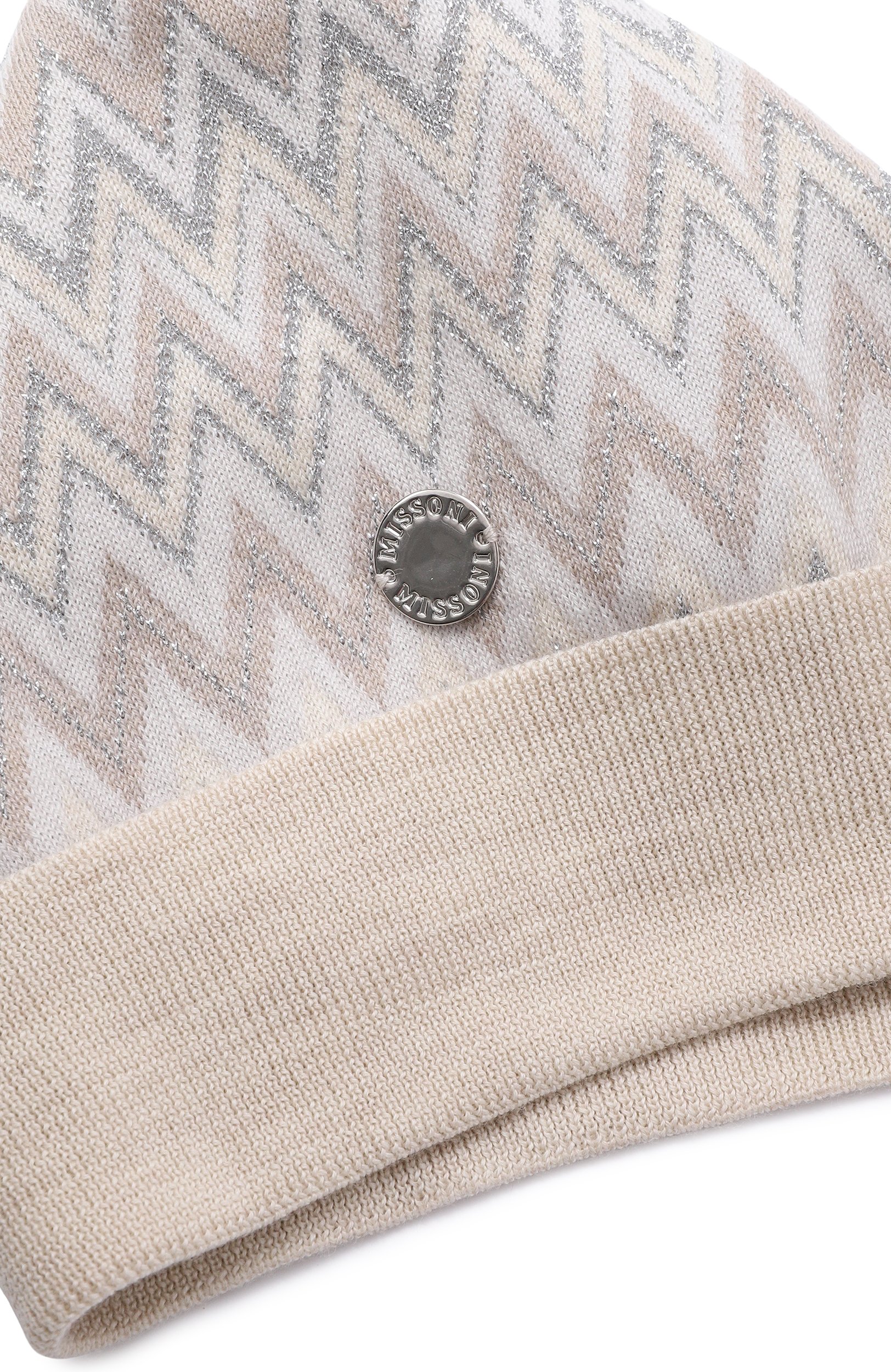 Шерстяная шапка MISSONI светло-бежевого цвета по цене 15750 руб., арт. MZ0B37/W0028, фото 3 Шерстяная шапка MISSONI, арт. MZ0B37/W0028, фото 3