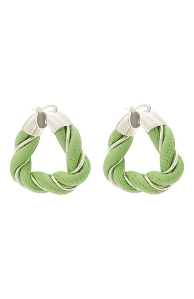Серьги BOTTEGA VENETA светло-зеленого цвета по цене 65100 руб., арт. 657438/V507C, фото 3 Серьги BOTTEGA VENETA, арт. 657438/V507C, фото 3
