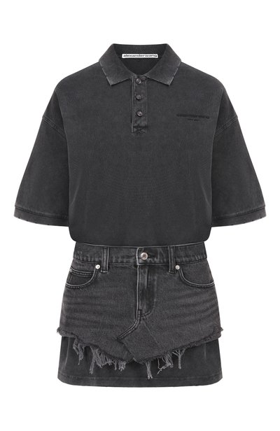 Женское комбинированное платье ALEXANDER WANG, арт. 4DC3266122