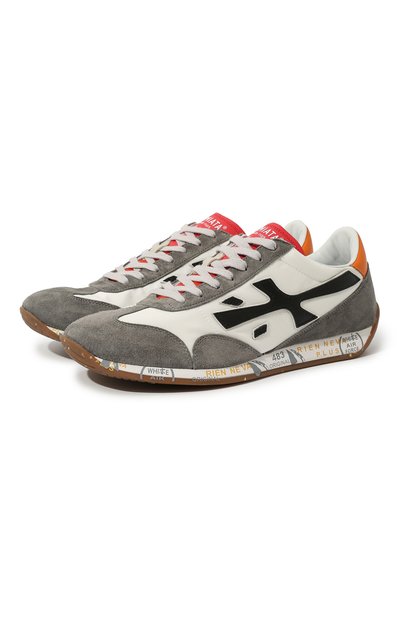 Комбинированные кроссовки jacky x PREMIATA серого цвета по цене 26800 руб., арт. JACKYX/VAR5723, фото 1 Комбинированные кроссовки jacky x PREMIATA, арт. JACKYX/VAR5723, фото 1