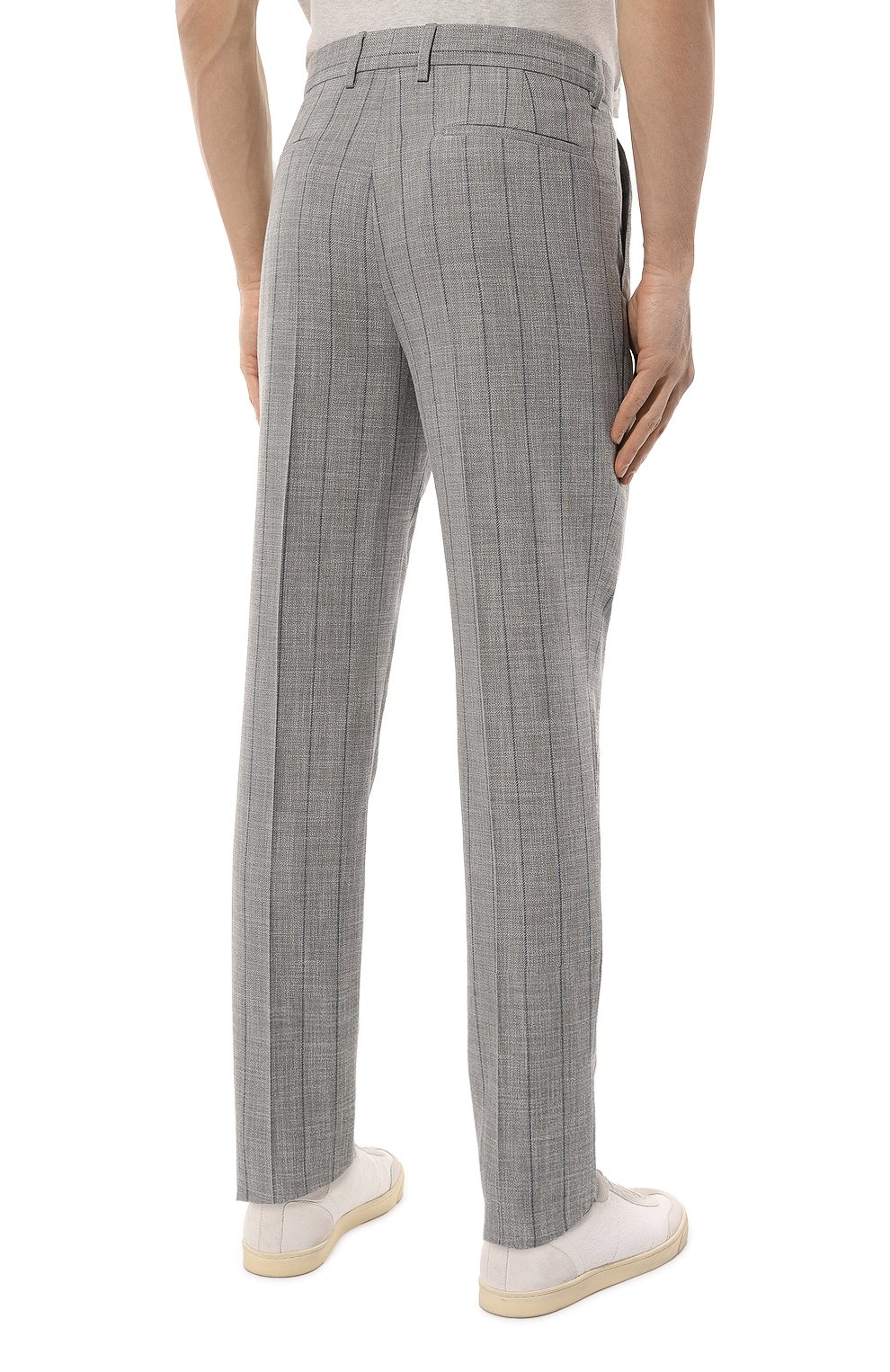 Брюки из хлопка и шерсти BRUNELLO CUCINELLI, арт. MS484B2299, фото 4