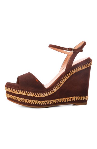 Замшевые босоножки SANTONI, арт. WHTG72356ZPINMGD, фото 4