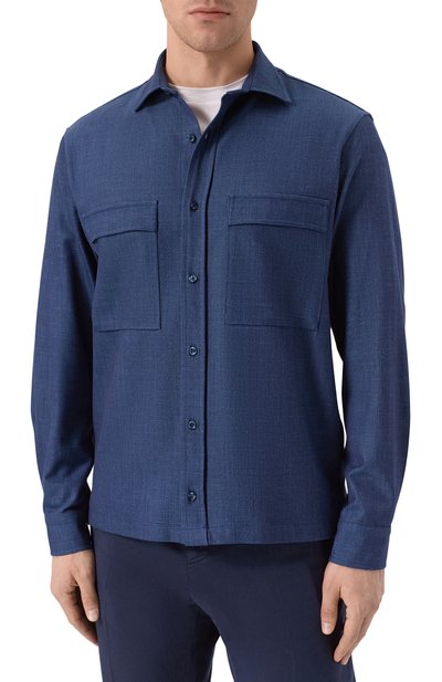 Рубашка из шерсти и шелка PAUL&SHARK, арт. 26413318, фото 3