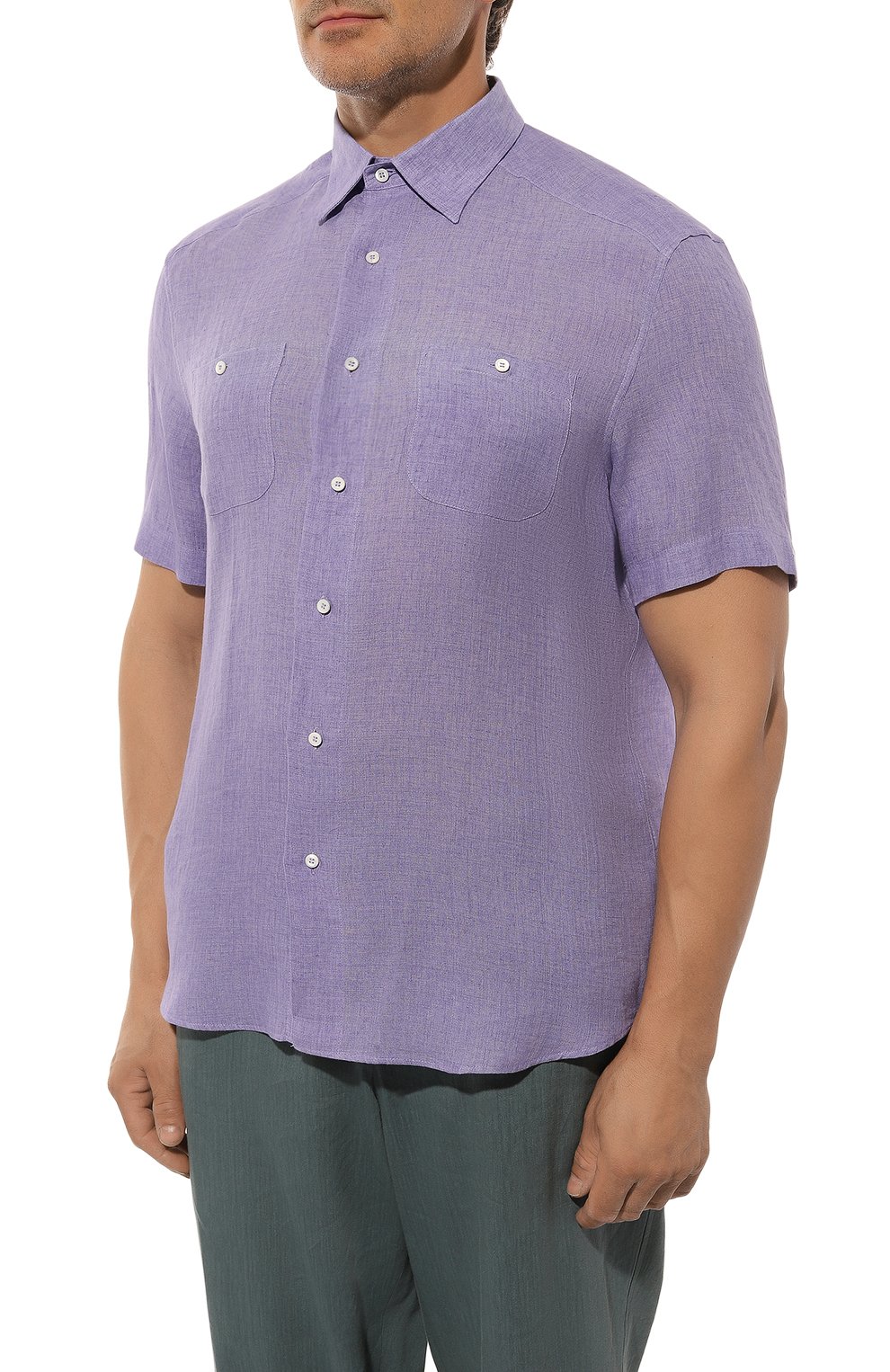 Льняная рубашка BRUNELLO CUCINELLI, арт. MF6300635, фото 3