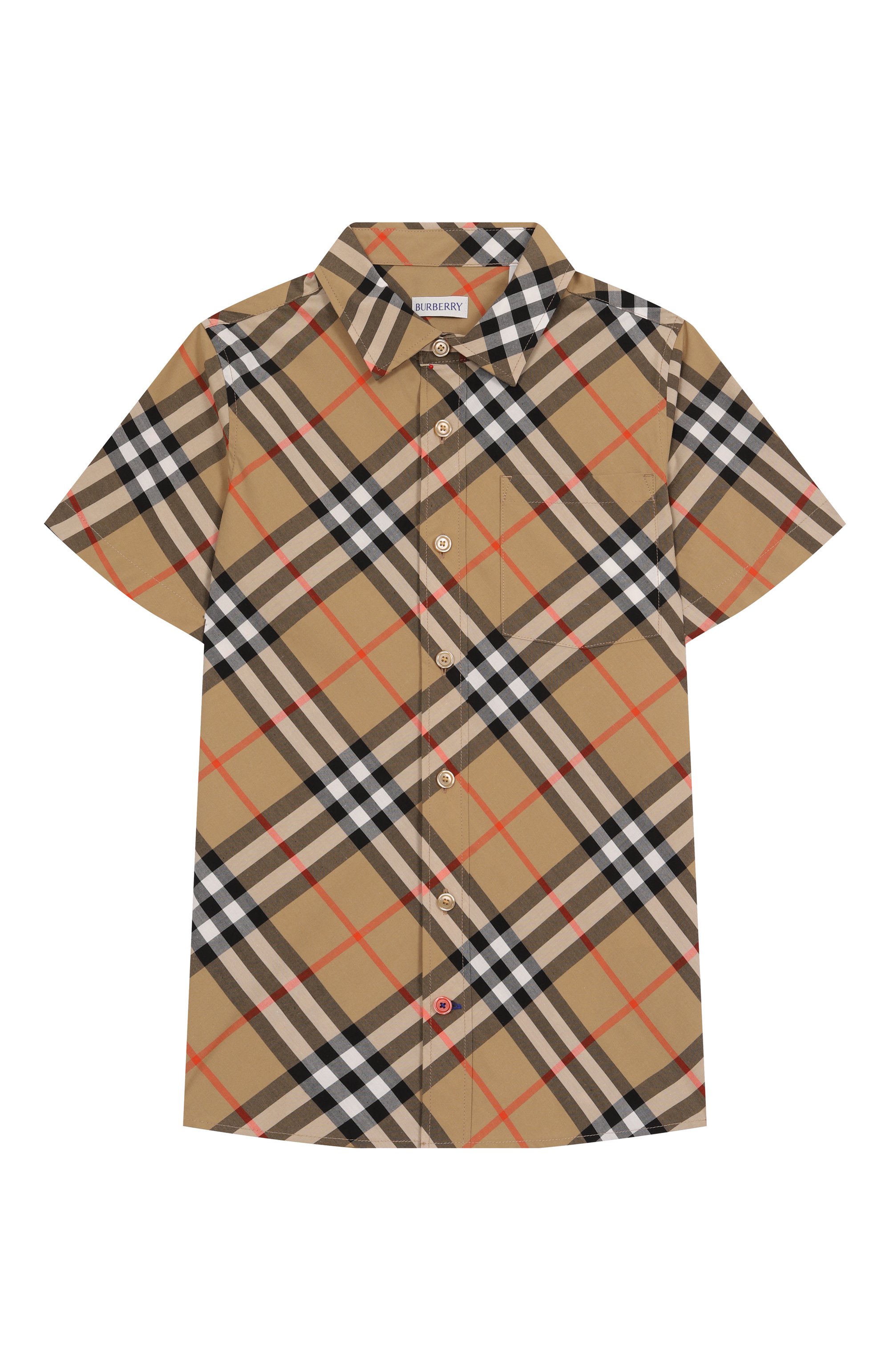 Хлопковая рубашка BURBERRY, арт. 8089029, фото 1