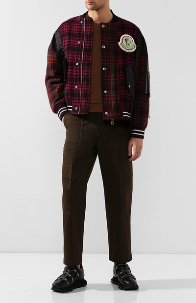 Шерстяной бомбер 8 moncler palm angels MONCLER GENIUS красного цвета по цене 152500 руб., арт. E2-09L-41305-80-54ACA, фото 2 Шерстяной бомбер 8 moncler palm angels MONCLER GENIUS, арт. E2-09L-41305-80-54ACA, фото 2