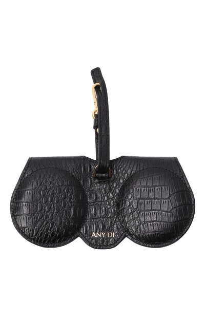 Женского футляр для очков ANY DI, арт. SP101602 CR0C0 BLACK LEATHER
