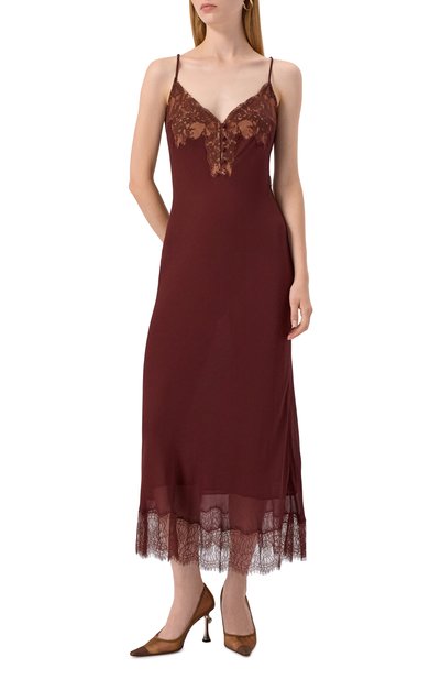 Комбинированные туфли puffy heart ring 95 MACH & MACH коричневого цвета по цене 85800 руб., арт. PF25-S0964-95-X22-BRW, фото 3 Комбинированные туфли puffy heart ring 95 MACH & MACH, арт. PF25-S0964-95-X22-BRW, фото 3