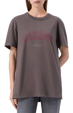 Хлопковая футболка ISABEL MARANT ETOILE, арт. 23PTS0069FA-A1N97E, фото 3