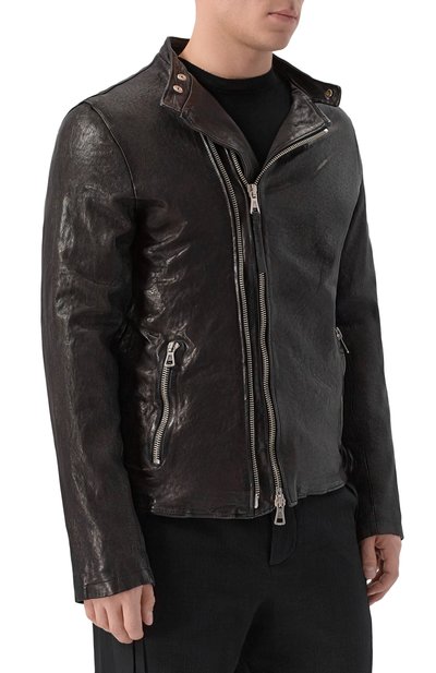 Кожаная куртка NEVER ENOUGH черного цвета по цене 108000 руб., арт. 2B6M072-148/MJL078 LT-42, фото 3 Кожаная куртка NEVER ENOUGH, арт. 2B6M072-148/MJL078 LT-42, фото 3