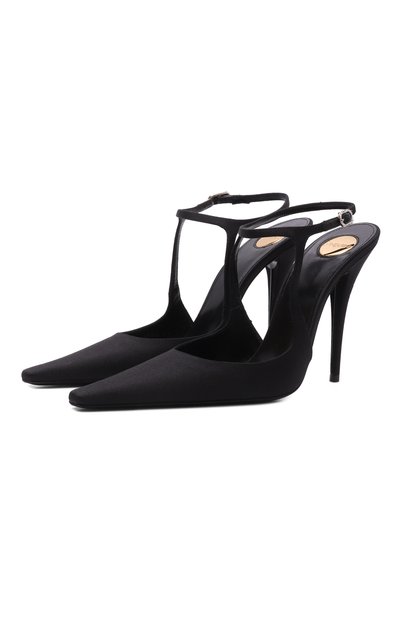 Текстильные туфли manon 110 SAINT LAURENT черного цвета по цене 141000 руб., арт. 840734/AAFAI, фото 1 Текстильные туфли manon 110 SAINT LAURENT, арт. 840734/AAFAI, фото 1
