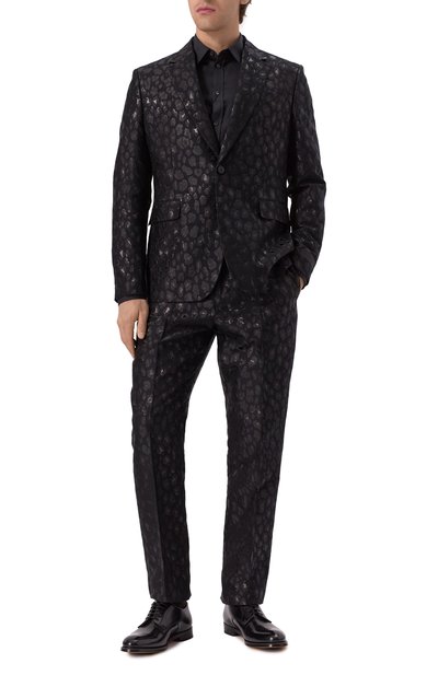 Жаккардовый пиджак VERSACE черного цвета по цене 259000 руб., арт. 1016651/1A12363, фото 2 Жаккардовый пиджак VERSACE, арт. 1016651/1A12363, фото 2