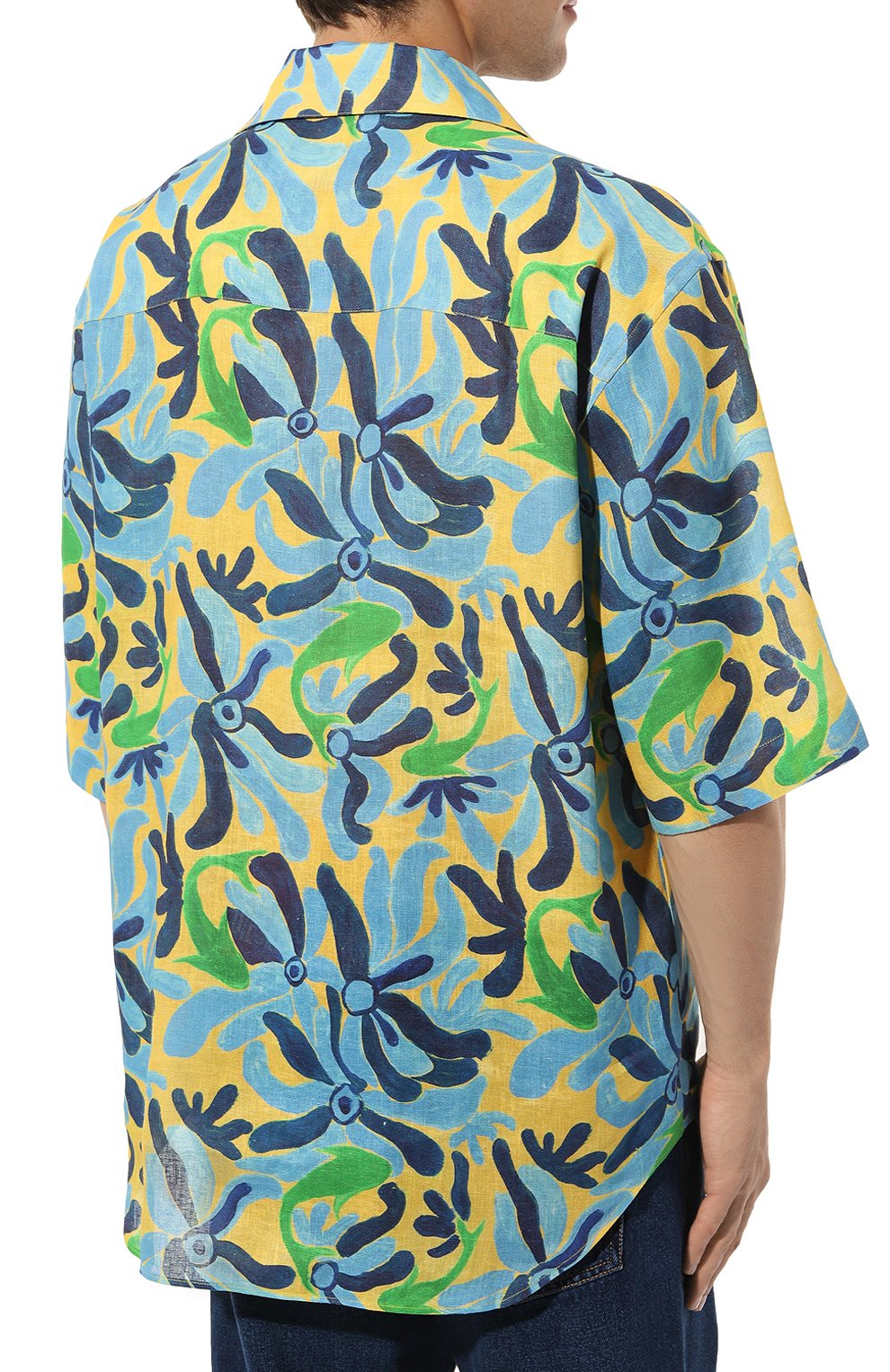 Рубашка изо льна и вискозы marni x no vacancy inn MARNI, арт. CUMU0273S0 UTL003, фото 4
