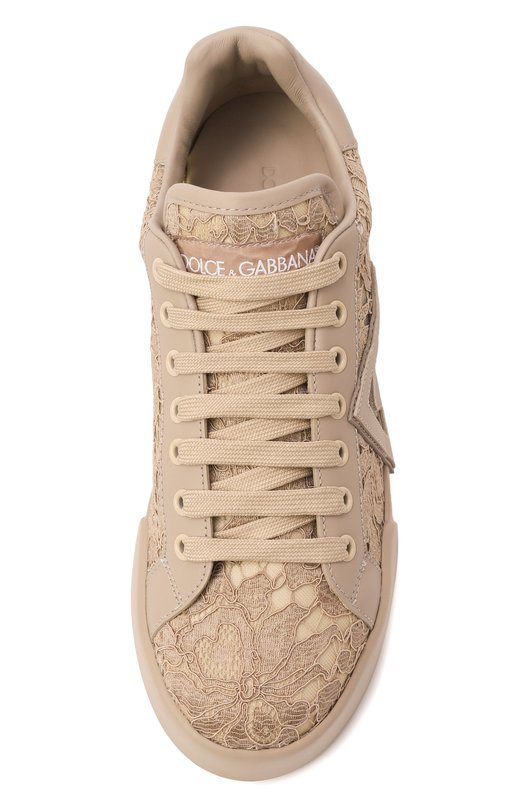Комбинированные кеды Portofino Light Strobel Dolce & Gabbana CK2343/AI446 Бежевый  CK2343/AI446 Фото 6