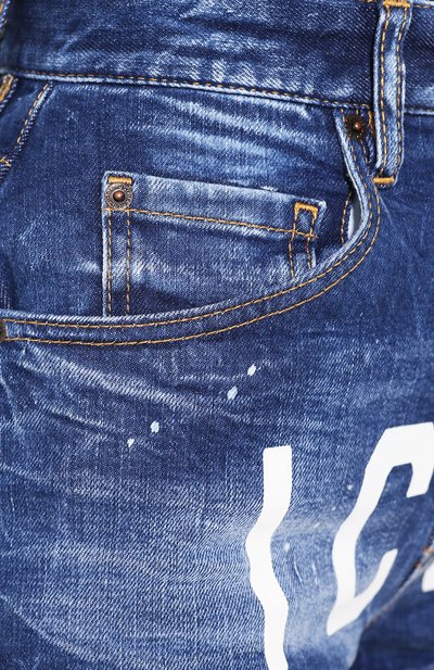Джинсовые шорты DSQUARED2 синего цвета по цене 33050 руб., арт. S80MU0003/S30663, фото 5 Джинсовые шорты DSQUARED2, арт. S80MU0003/S30663, фото 5