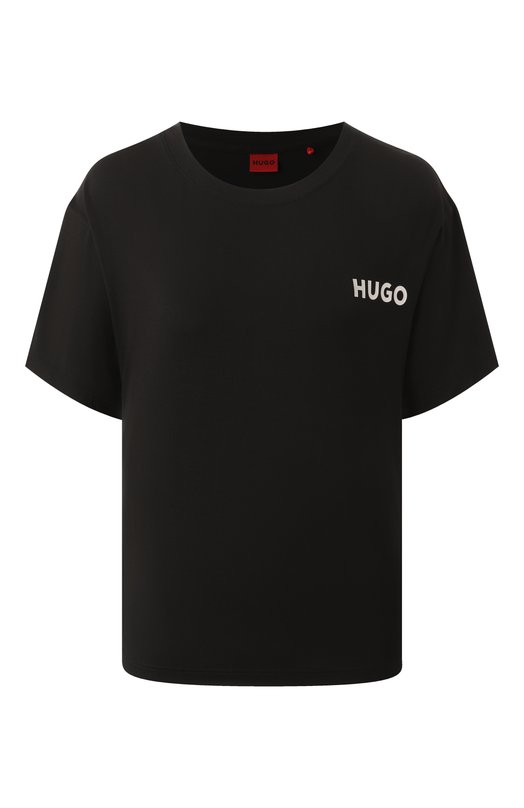 Футболка из вискозы HUGO 50490707 Чёрный 50490707
