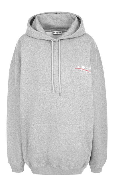 Женский хлопковая толстовка свободного кроя с капюшоном BALENCIAGA, арт. 528350/TBV14