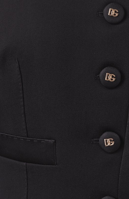 Жакет из шерсти и шелка Dolce & Gabbana F27CPT/FUBGE Чёрный  F27CPT/FUBGE Фото 6