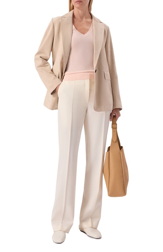 Кашемировый пуловер Loro Piana FAM9051_002 Розовый  FAM9051_002 Фото 2